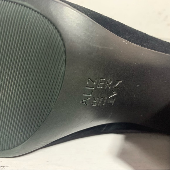 Naturalizer Women’s Pumps Size 8.5W | Black Suede with Glitter Block Heel - Picture 10 of 15